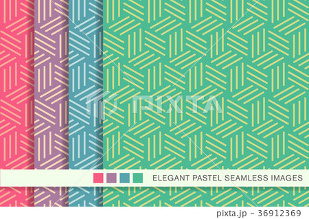 Seamless pastel background vintage pattern set 36912369