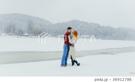 Winter fairytale. Full-length portrait of the 36912786