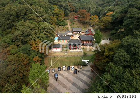 寺院 山 航空撮影 36913191