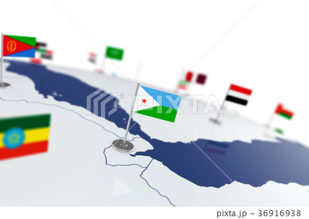 Djibouti flag 36916938