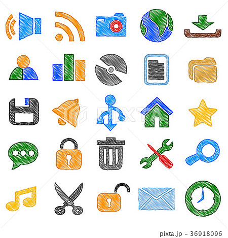 Desktop icon pen shading effect sets Desktop icon pen shading effect sets 36918096