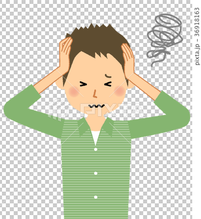 Young man dad holding his head Young man dad holding his head 36918163