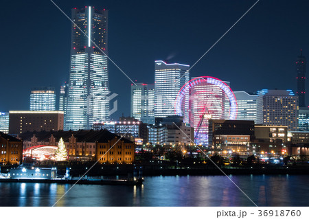 横浜 みなとみらい21の夜景 横浜 みなとみらい21の夜景 36918760