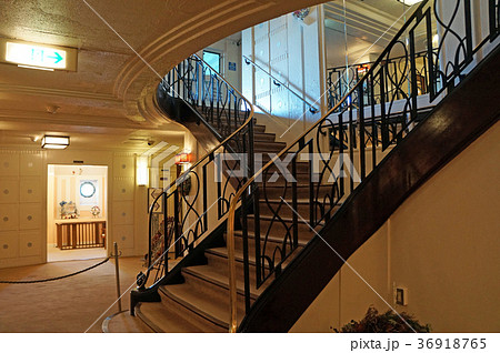 洋館の階段 吹き抜け の写真素材