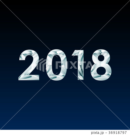 Numbers 2018 on dark background Numbers 2018 on dark background 36918797