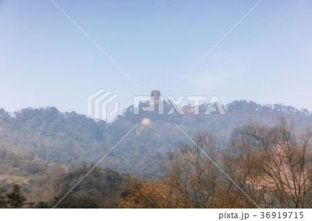 Buddhist temple on the top of some mountain 36919715