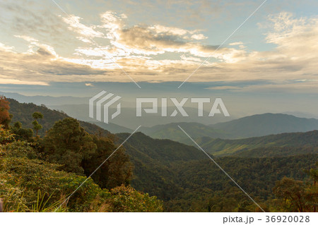Beautiful cloudy weather in mountains 36920028