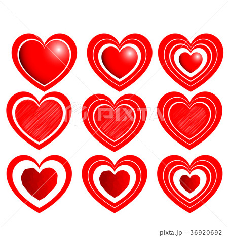 Heart set for Valentine days Red color Heart set for Valentine days Red color 36920692