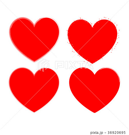Heart set for Valentine days Red color Heart set for Valentine days Red color 36920695