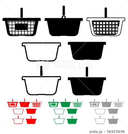 Basket for shopping black red green grey color Basket for shopping black red green grey color 36920696