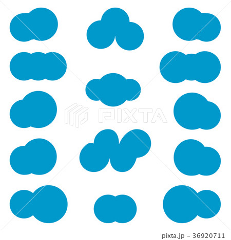 Clouds differeny shapes simple style Clouds differeny shapes simple style 36920711