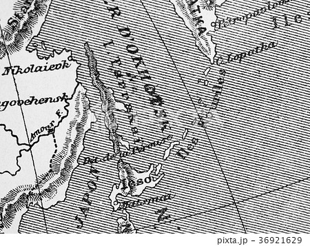 古地図 樺太と千島列島の写真素材 [36921629] - PIXTA