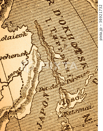 古地図 サハリンの写真素材