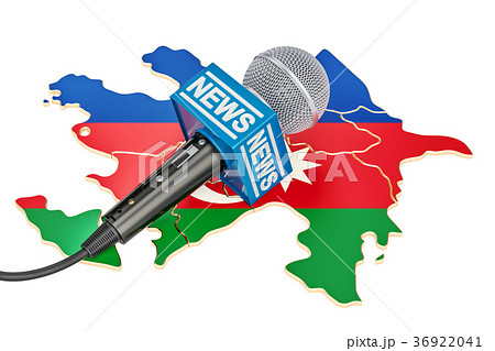 Azerbaijan News concept, microphone news 36922041