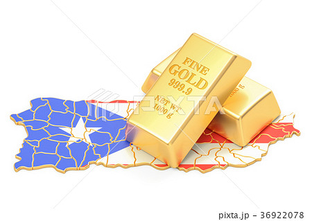 Golden reserves of Puerto Rico concept 36922078