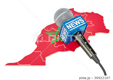 Moroccan News concept, microphone news 36922107
