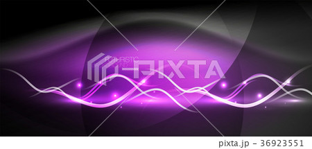 Bright neon lines wave 36923551
