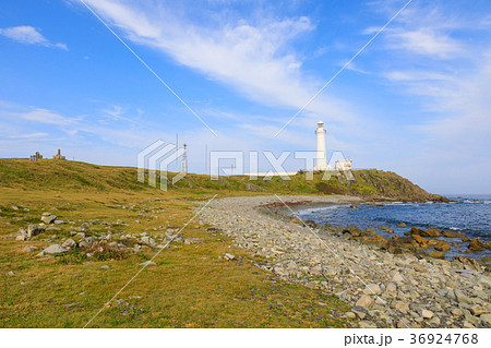 尻屋崎灯台　青空　 36924768