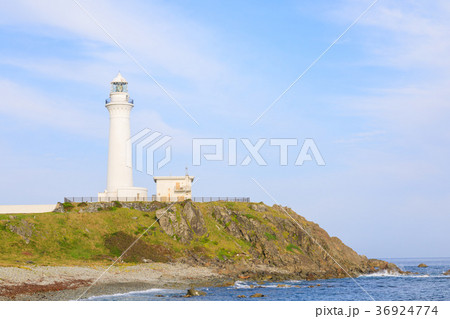 尻屋崎灯台　青空　 36924774
