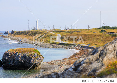 尻屋崎灯台　青空　 36924788