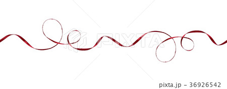 Wavy red silk ribbon 36926542