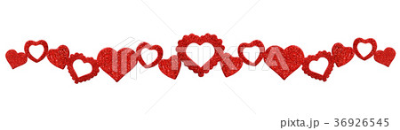 Garland with glitter hearts 36926545