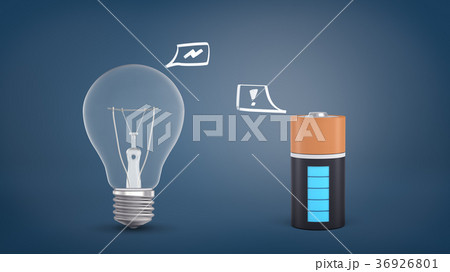 3d rendering of a incandescent bulb with an energy 3d rendering of a incandescent bulb with an energy 36926801