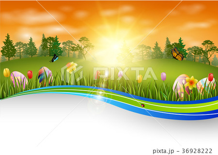 Easter eggs background 36928222
