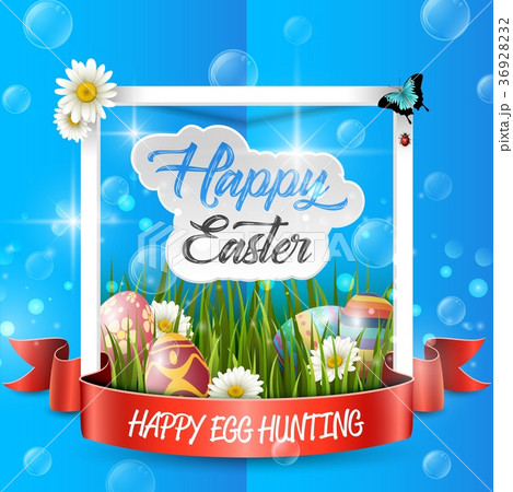 Collection of Easter eggs with nature background Collection of Easter eggs with nature background 36928232