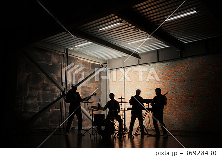 Music band and fashion. Handsome young men in 36928430