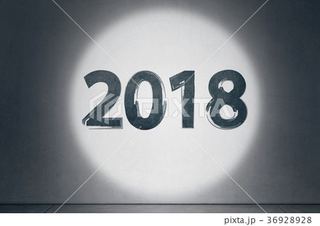 2018 number written with focus light 36928928