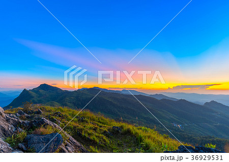 Sunset and beautif ViewPoint at Chiangrai Thailand 36929531