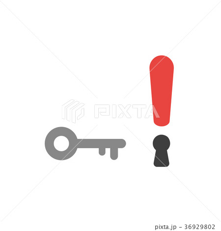 Vector concept of exclamation mark with keyhole Vector concept of exclamation mark with keyhole 36929802