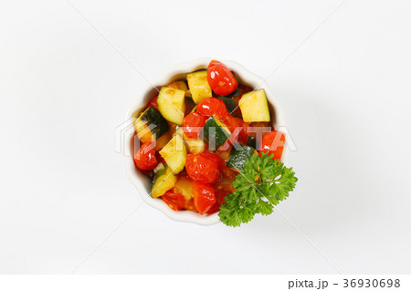 bowl of grilled vegetables 36930698