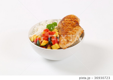 turkey breast fillet with rice and vegetables turkey breast fillet with rice and vegetables 36930723