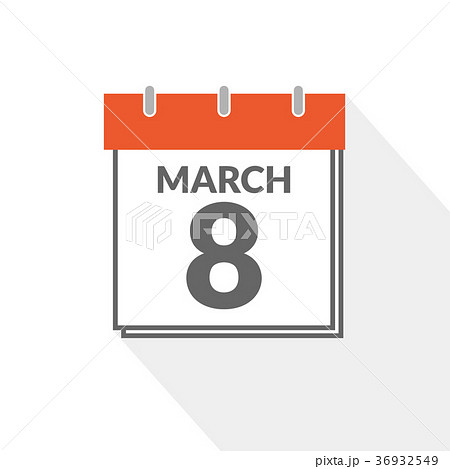 March 8 calendar date icon March 8 calendar date icon 36932549