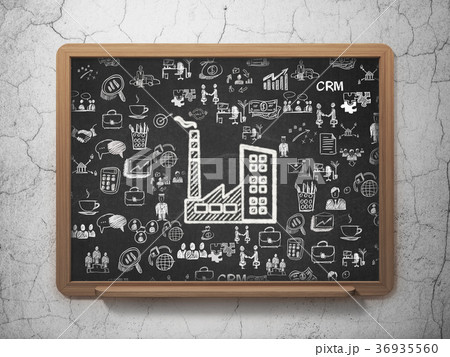 Finance concept: Industry Building on School board 36935560