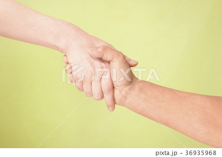 握手をする男女の手 36935968