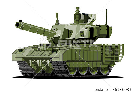 Cartoon Modern Armored Tankのイラスト素材