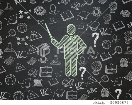 Education concept: Teacher on School board Education concept: Teacher on School board 36936375