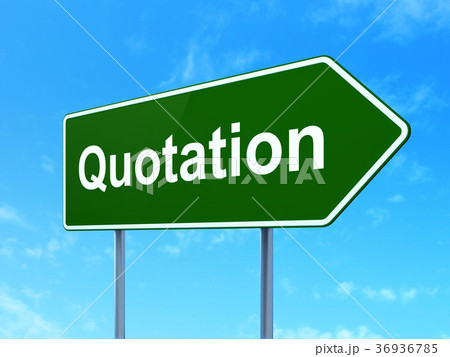 Banking concept: Quotation on road sign background 36936785