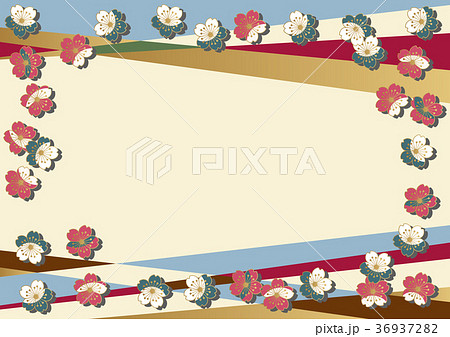 春の壁紙 和柄の壁紙 桜の壁紙素材 のイラスト素材 36937282 Pixta