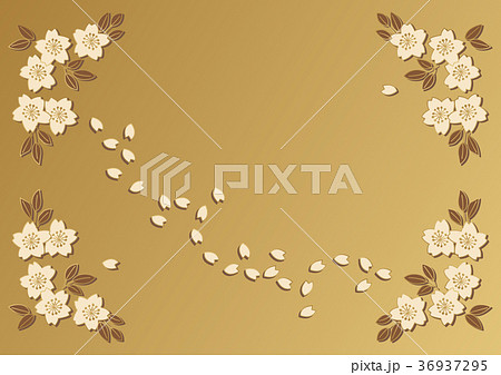 春の壁紙 和柄の壁紙 桜の壁紙素材 のイラスト素材 36937295 Pixta