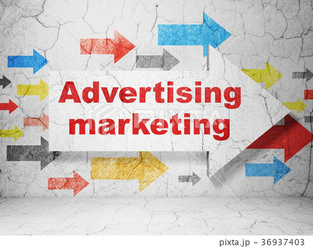 Finance concept: arrow with Advertising Marketing Finance concept: arrow with Advertising Marketing 36937403