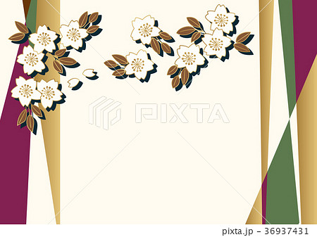桜の花の背景 春のイメージの壁紙 和柄の背景素材 のイラスト素材 36937431 Pixta