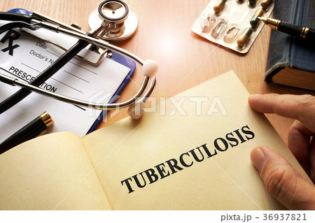 Book with title Tuberculosis on a table. 36937821