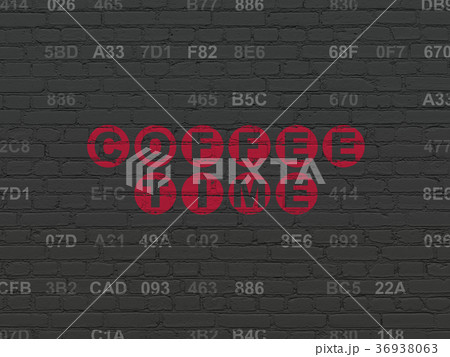 Time concept: Coffee Time on wall background 36938063
