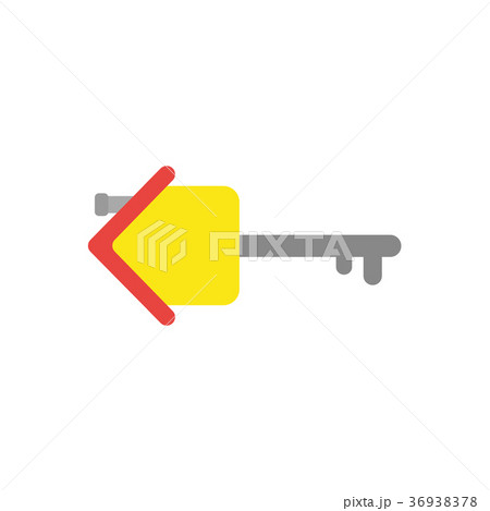 Flat design vector concept of house key Flat design vector concept of house key 36938378
