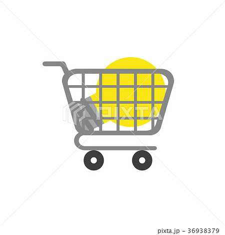 Vector concept of light bulb in shopping cart 36938379