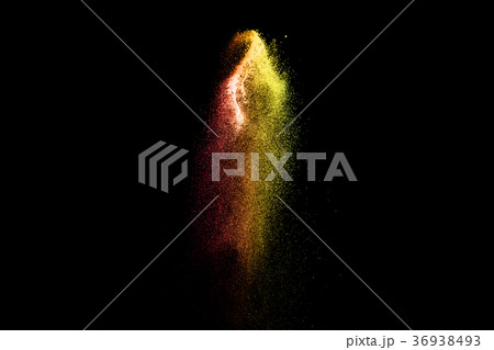 Freeze motion of multicolored particles on black Freeze motion of multicolored particles on black 36938493